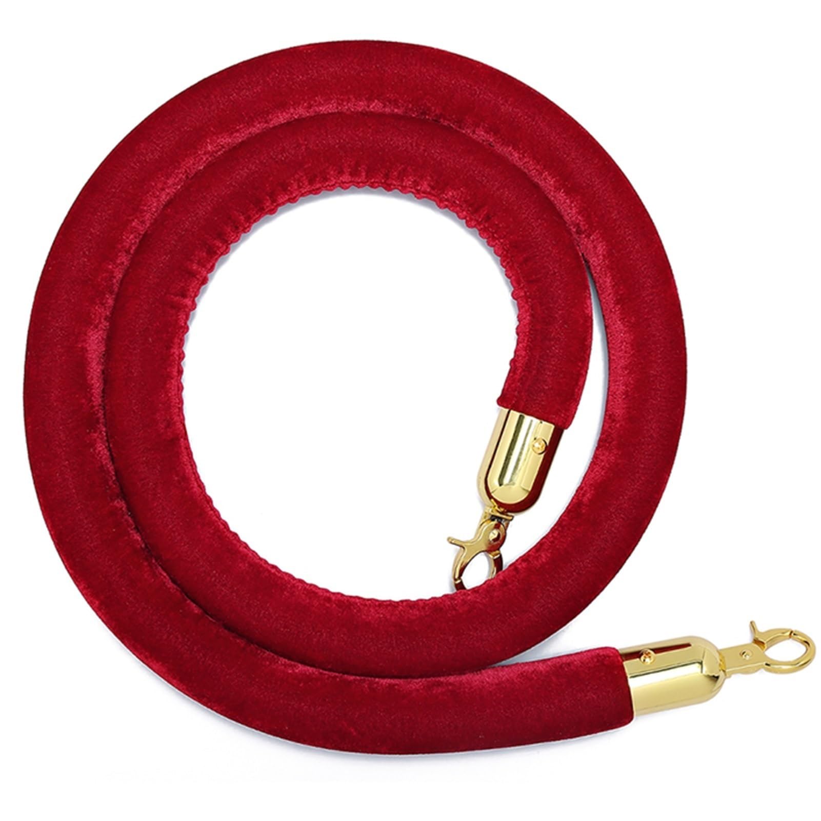 ZBBGTJK Red Velvet Rope Ber 1.4m/4.6ft/55in Crowd Control Stanchion Queue Management Rope for Event and Theater Openings Premium Quality Velvet Ropes for Line Management