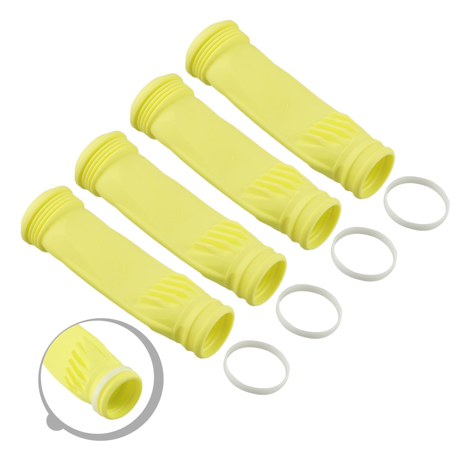 Pool Cleaner Diaphragm Replacement for Zodiac Baracuda G3 G4 Alpha 2 Alpha 3 Zoom Wahoo 1500 Manta II Kontiki - OEM W69698 with Retaining Ring W81600 (4-Pack, Yellow)