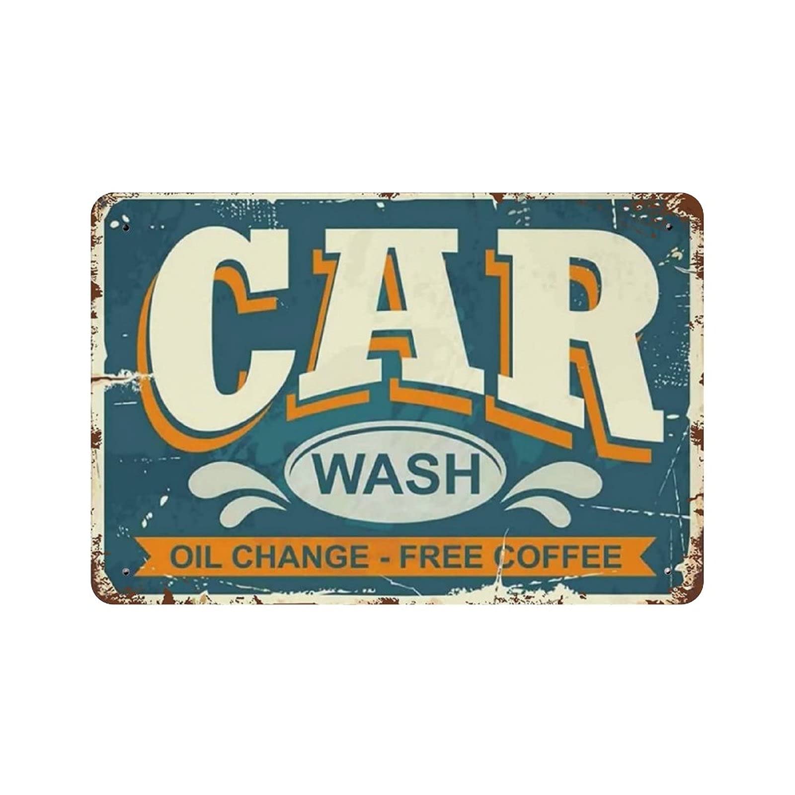 Metal Tin Sign Car Wash Service Vintage Tin Poster Metal Sign Wall Decoration Country Kitchen Home Garage Decor 8"x12"