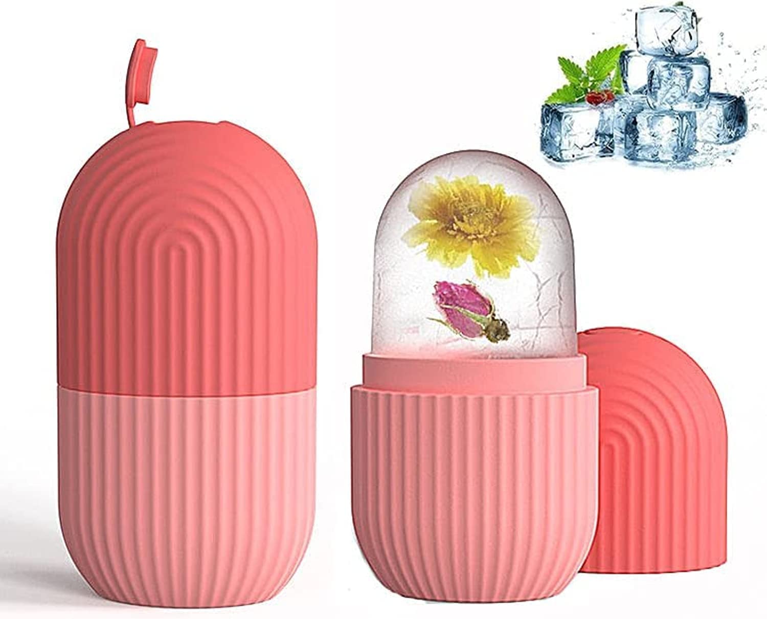 NOG Face Massage Roller || Ice Cube Roller for Face Massage || Silicon case for Ice Cube (Multicolor)