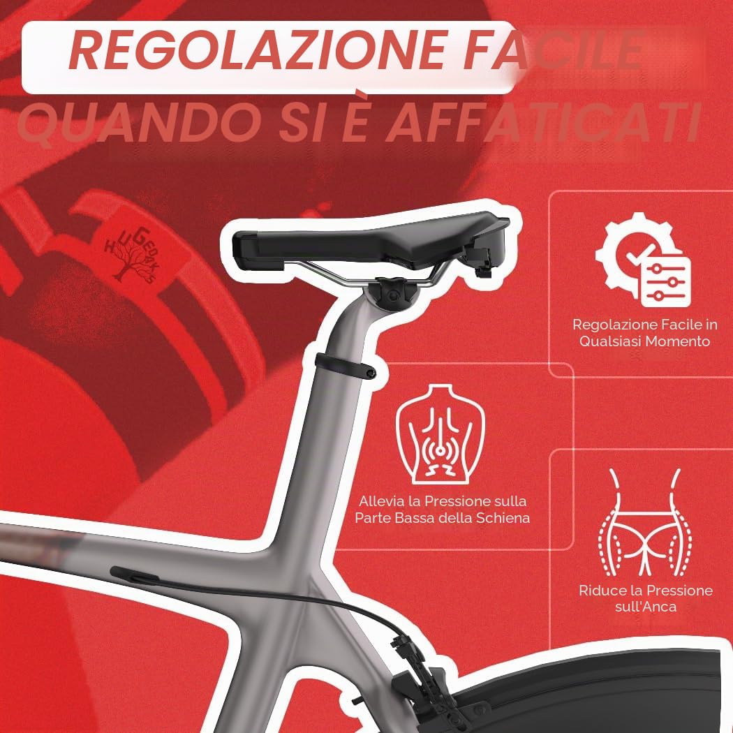Sella per bicicletta con larghezza regolabile in modo continuo – Comodo e adatto alla prostata per MTB, bici da corsa, bici da città e bici da casa