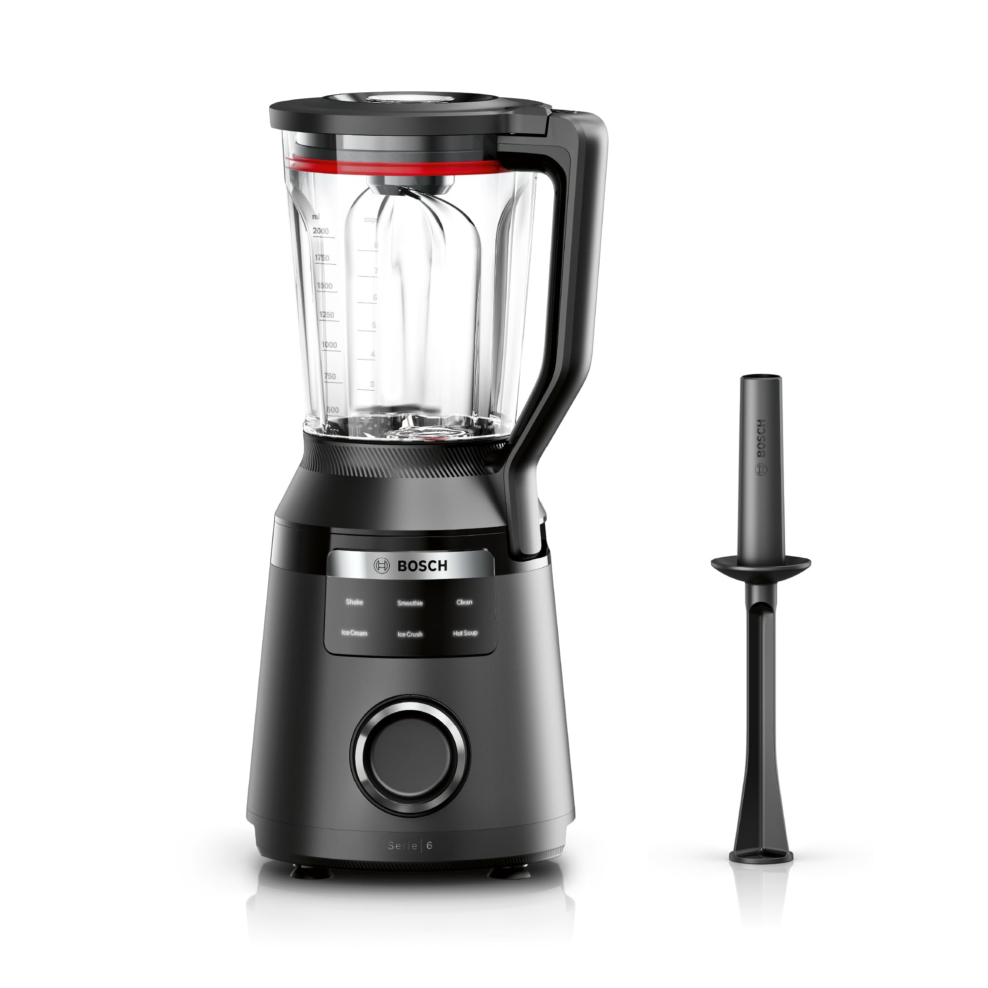 Bosch MMB6652B Frullatore, 1800 W, 6 Lame in Acciaio Inox, Caraffa 3L, Nero | Frullatore VitaPower Serie 6, Potente, 45.000 giri al min, 6 Programmi Automatici, Pulizia Automatica, Made in Europe