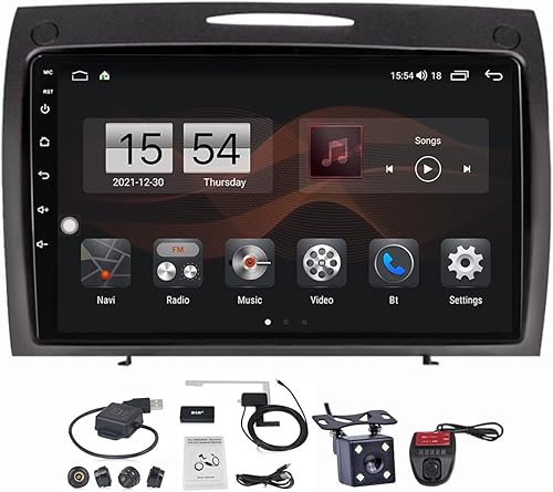 Radio de coche de pantalla de 2 DIN de 9 pulgadas para Mercedes-Benz SLK-Class R171 2004-2011 con Car-Play Android AutoAndroid 11 estéreo para