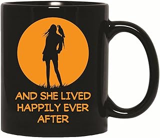 Gift for Dog Lovers And She Lived Happily Ever After 11oz 15oz Black Coffee Mug