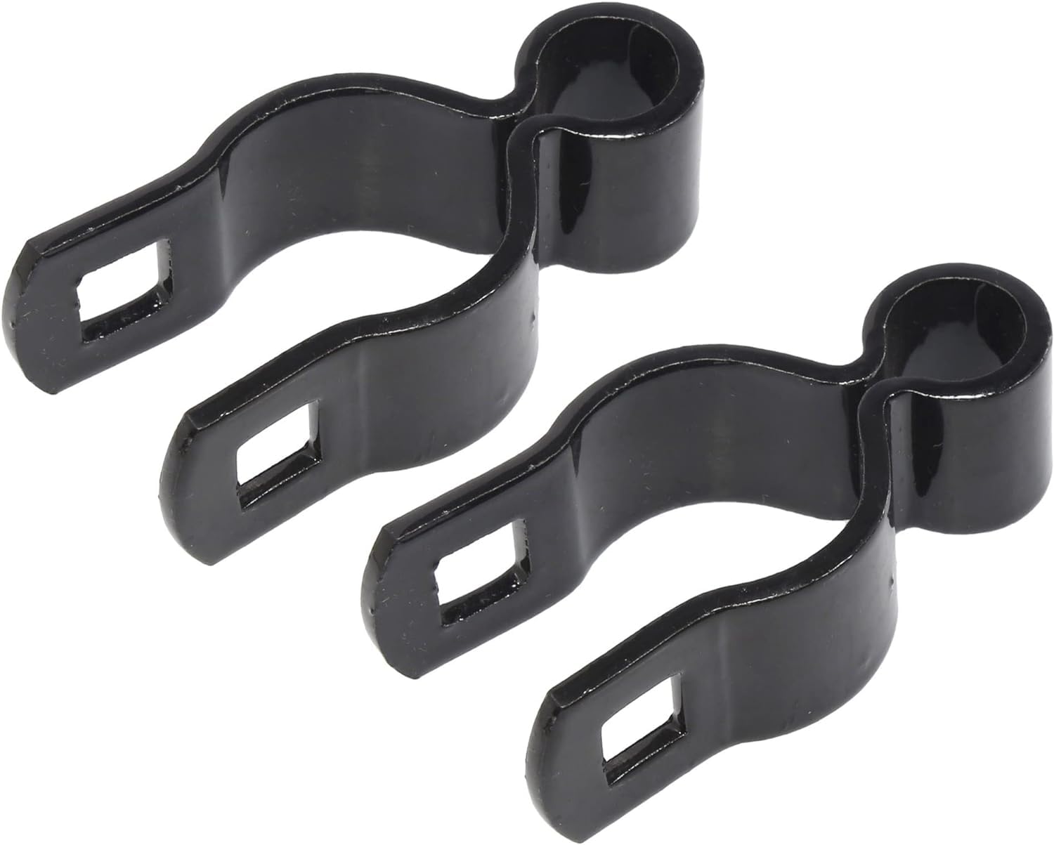 Female Gate Hinge - Pressed Steel, High Corrosion Resistance, Long Life Span - 2 Per Pack - Includes Required Carriage Bolt (Black Coated Steel, 1-5/8")