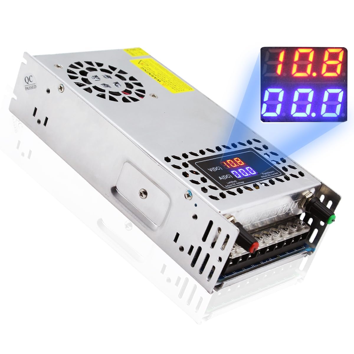 Adjustable Power Supply DC 0-24V 0-25A 600W with LED Display 24V Power Supply Variable AC to DC Converter 110V to 24V Designed for LED Light Car Stereo Electronics (DC0~24V-25A-600W)