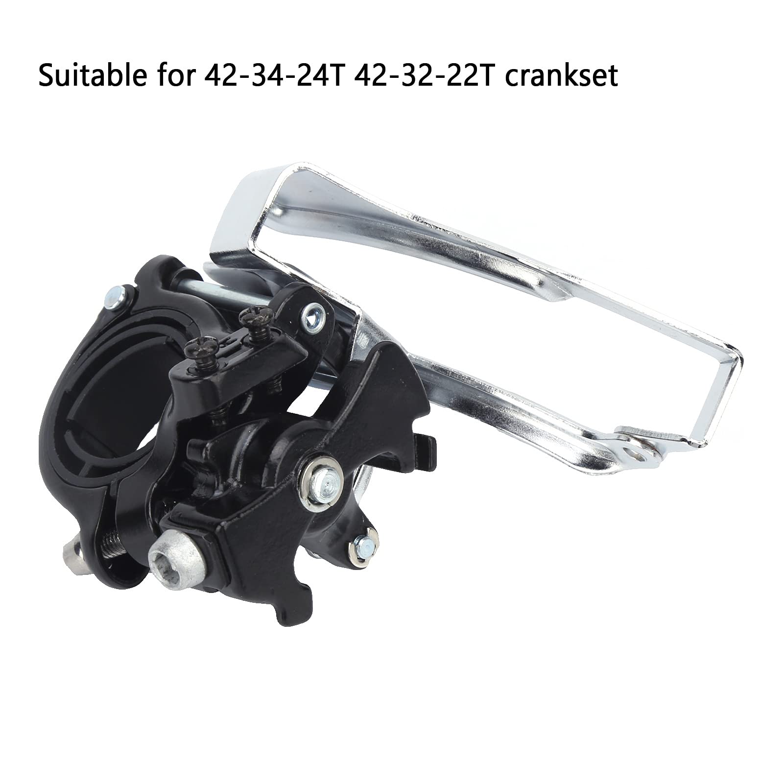 Deragliatore Anteriore per Corone a Tre Denti di 42-34-24T e 42-32-22T per Mountain Bike