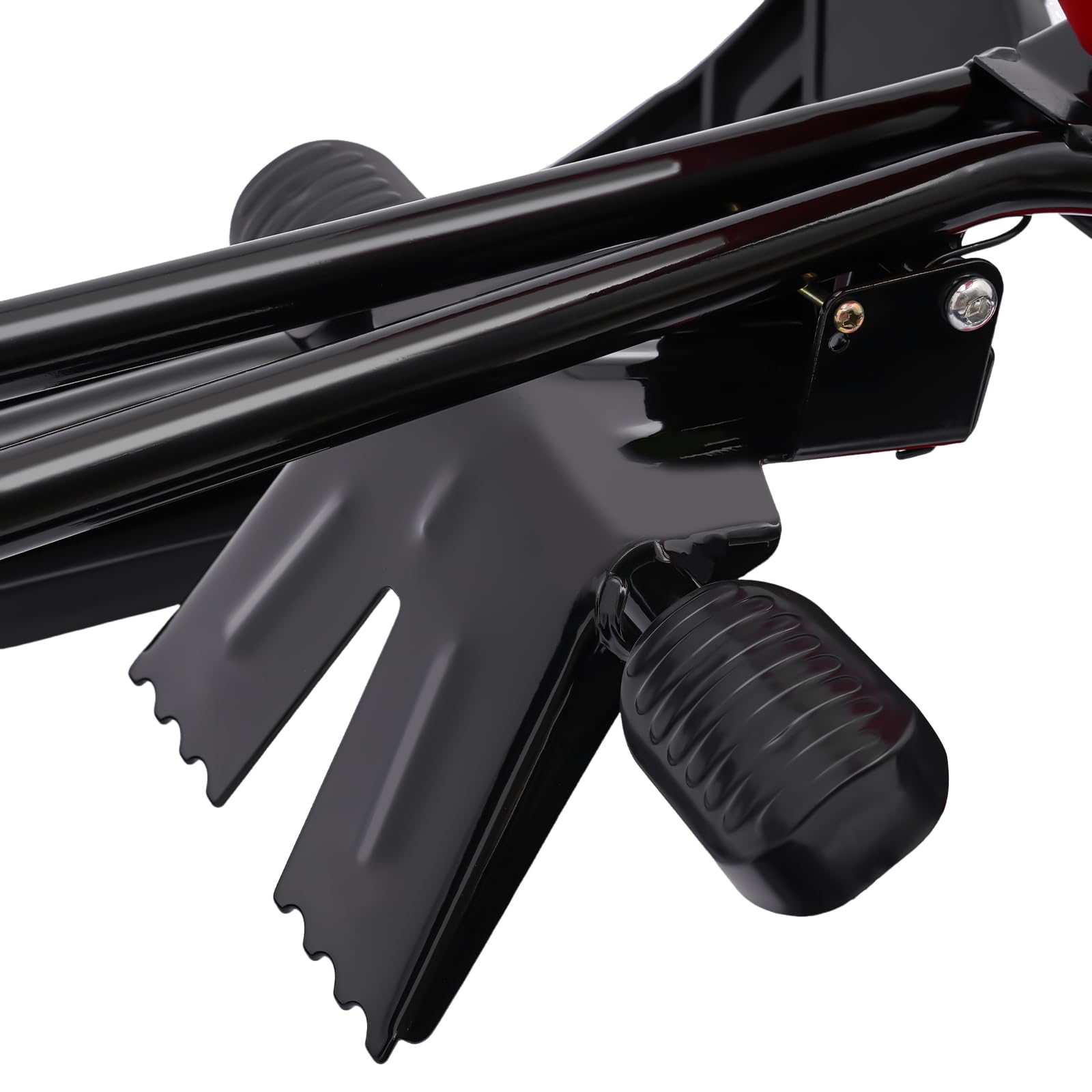 Snow Racer Sled - Trineo de nieve (114 x 50 x 38 cm, con volante y frenos dobles, superficie antideslizante, robusta, para niños y adultos, 100 kg)