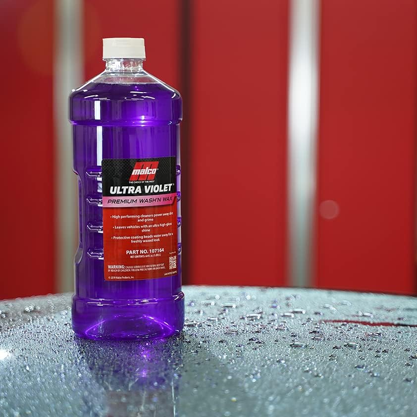 Malco Ultra Violet Premium Wash'n Wax – Best 2-in-1 Car Wash and Wax/Cleans and Provides A Durable, High-Gloss Shine in One Fast and Easy Step / 64Oz. (107164) - Image 9