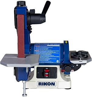 RIKON 50-1305 1x30 Belt & 5" Disc Sander - Compact Benchtop Sander for Woodworking Crafts & DIY