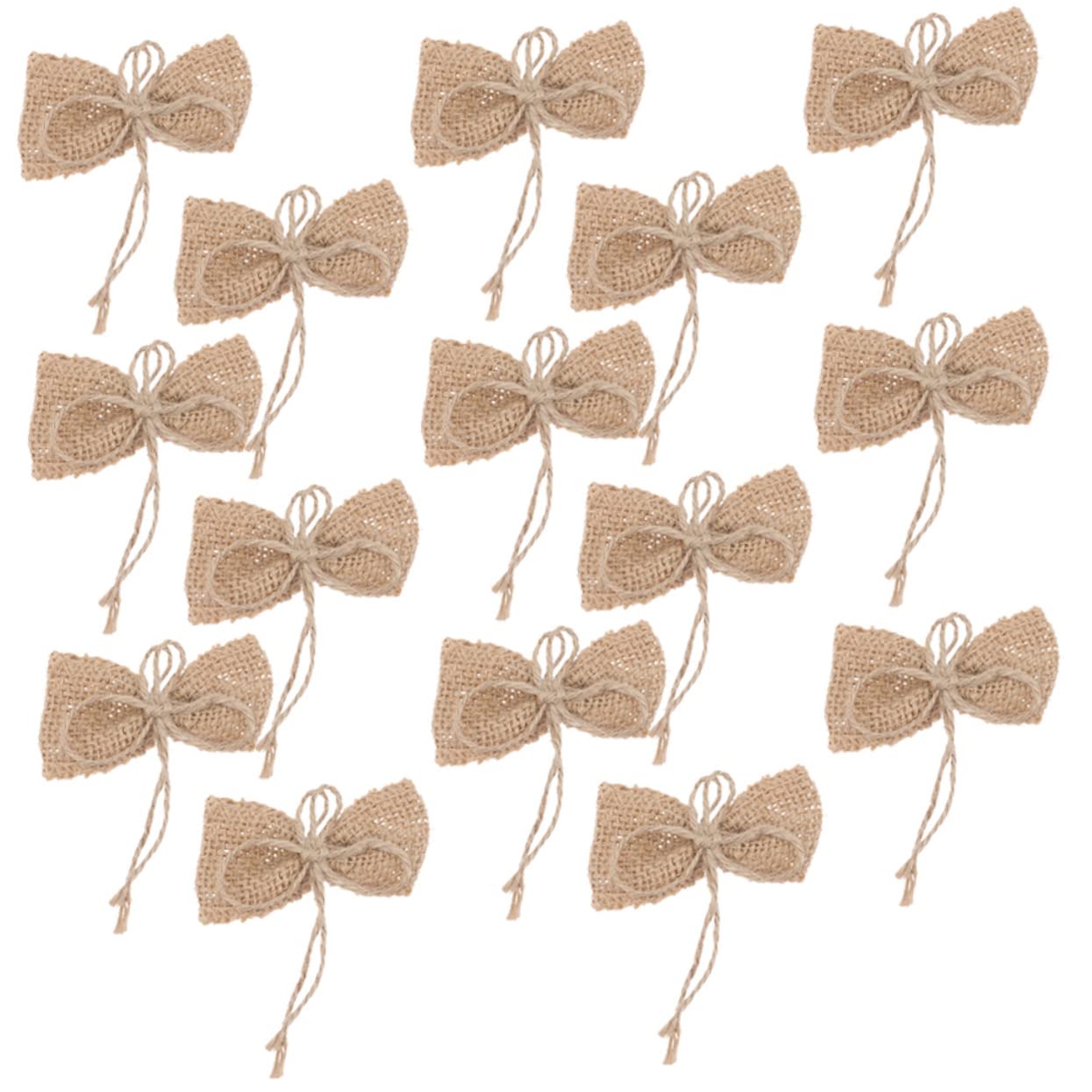 TOPBATHY 60 Piezas Arco de arpillera Adornos para arboles de Navidad Arco de fabricación de scarpebook moños navideños Christmas Ornaments Guirnalda decoración pequeños Lazos de arpillera