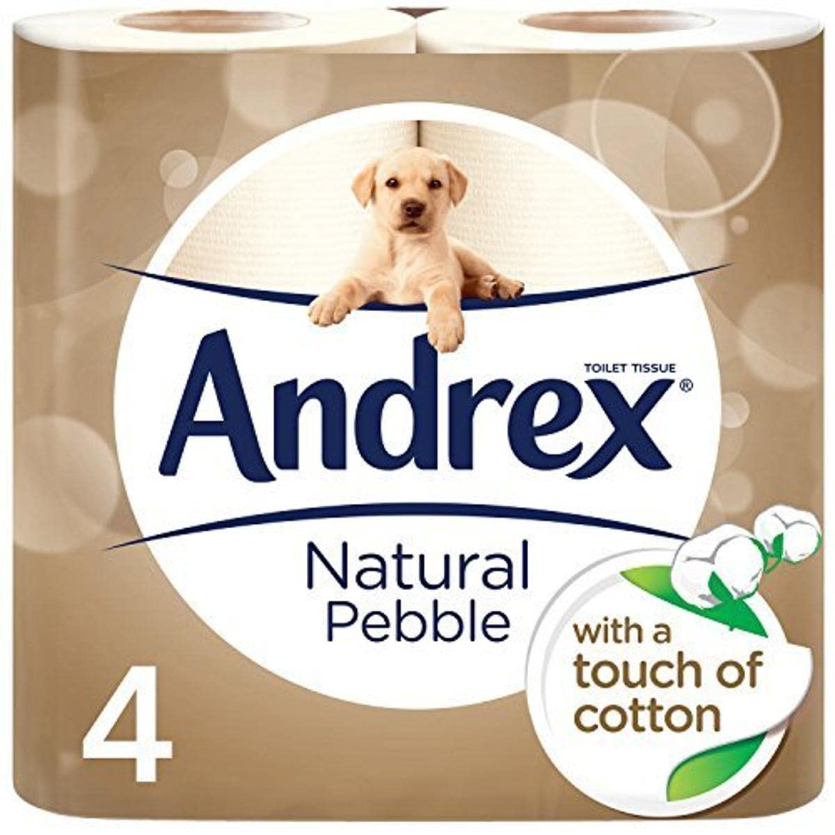 Andrex Natural Pebble Toilet Tissue, 4 Rolls
