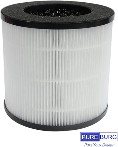 Miniatura 4 de PUREBURG Filtro de repuesto compatible con MOOKA y KOIOS EPI153 EP1153 EPI-153 EP1-153 Purificador de aire, 2 unidades de carbón activado HEPA H13 2