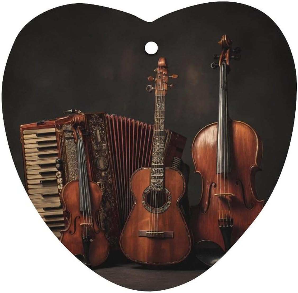 Cello Accordion Musical Car Air Freshener Hanging Aromatherapy Tablets for Car Accessories Love form