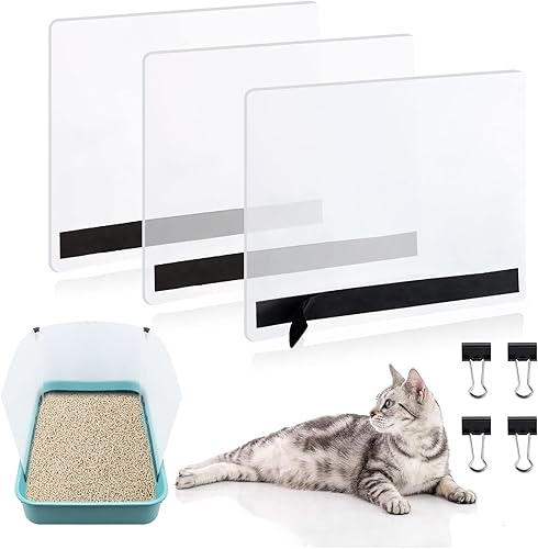 Caja de arena para gatos 3 protectores para orina caja de arena para gatos protector contra salpicaduras de orina esmerilado fácil de limpiar
