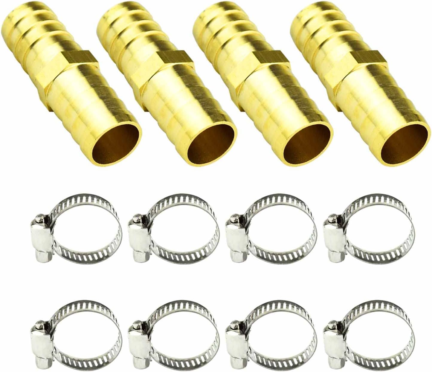 yeencheer 12 Pieces Hose Repair Connectors with Claps Brass