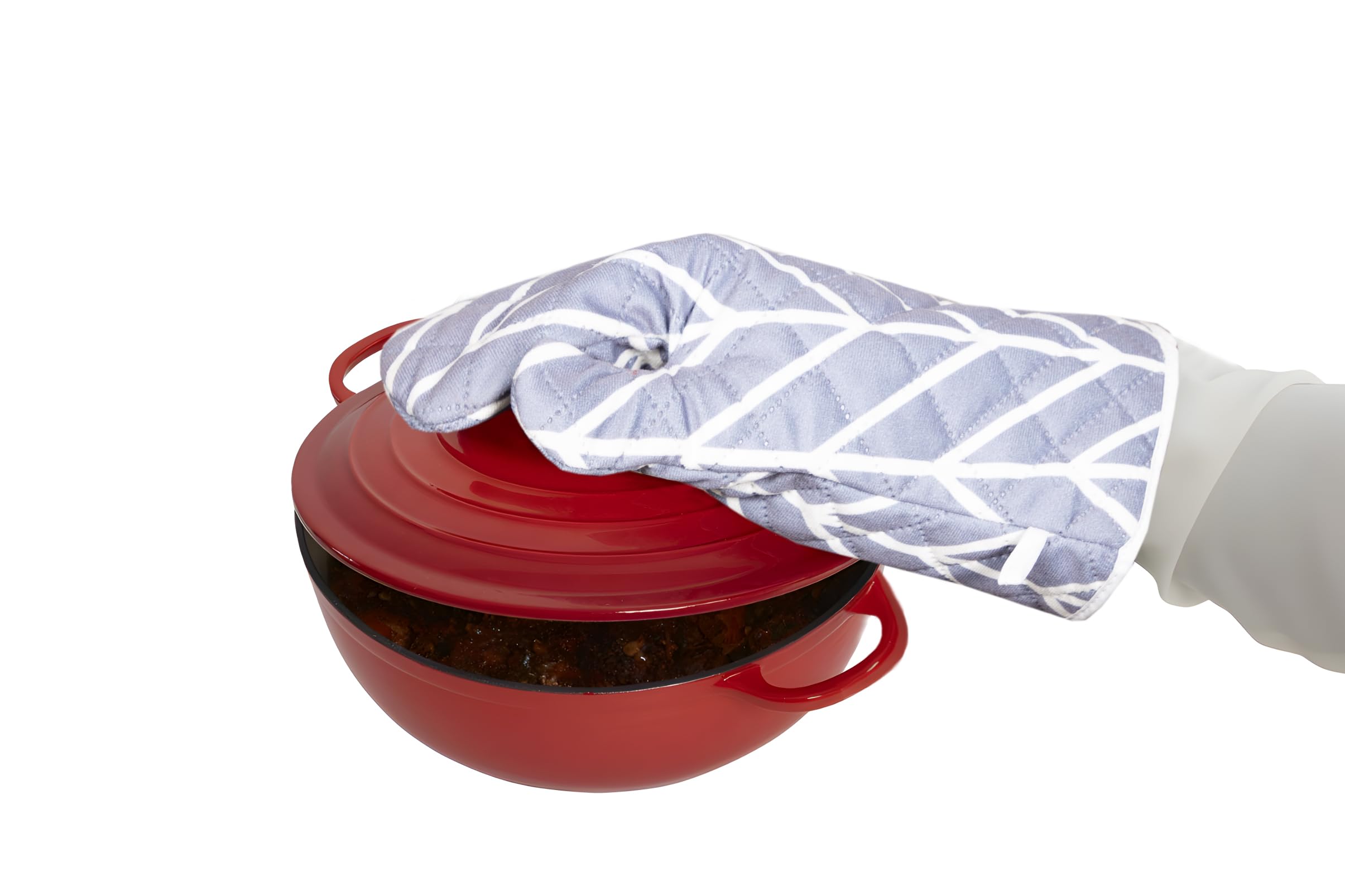 AAZEEM Oven 1 Mitt and 1 Pot Holder with Recycled Infill Silicone Non-Slip Cooking Gloves for Cooking Baking Grilling (2-Piece Set,Grey) - Image 7 thumbnail