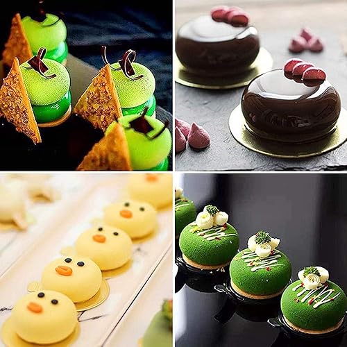 Miniatura 6 de AFINSEA Moldes de silicona de piedra para hornear pasteles de mousse, moldes de silicona para hornear pasteles, moldes de postre francés para