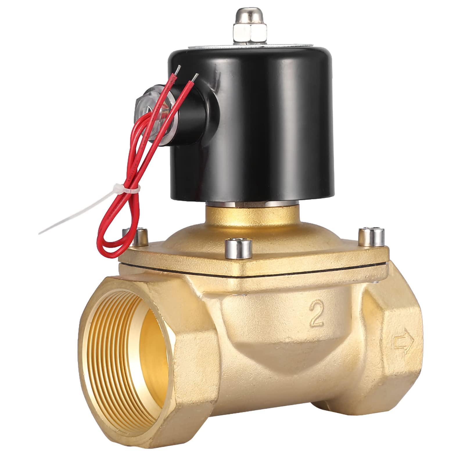 2 Zoll DN50, Normalerweise Geschlossenes Elektrisches Magnetventil, 220 V AC – Messinggehäuse, Wasser- und Flüssigkeitssteuerung – Automatisches Absperrventil für Bewässerung und