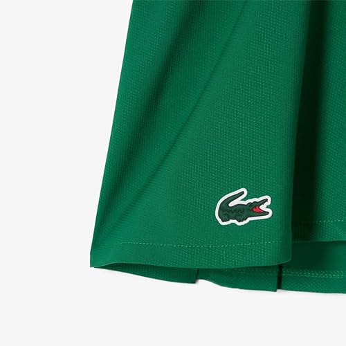 Lacoste Saia de tênis feminina plissada ultra-seca, Foguete/Foguete, 36