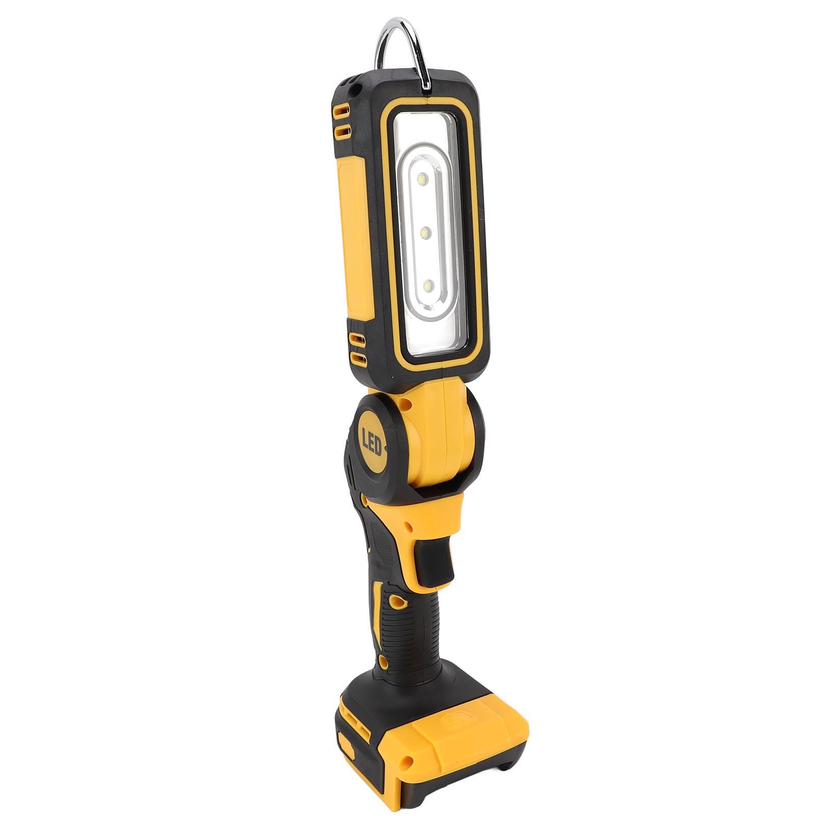 Garosa Batteriebetriebene LED-Arbeitsleuchte, Einstellbare Helligkeit, um 90 Grad Drehbarer Kopf, Ideal für Heimwerker und Camping