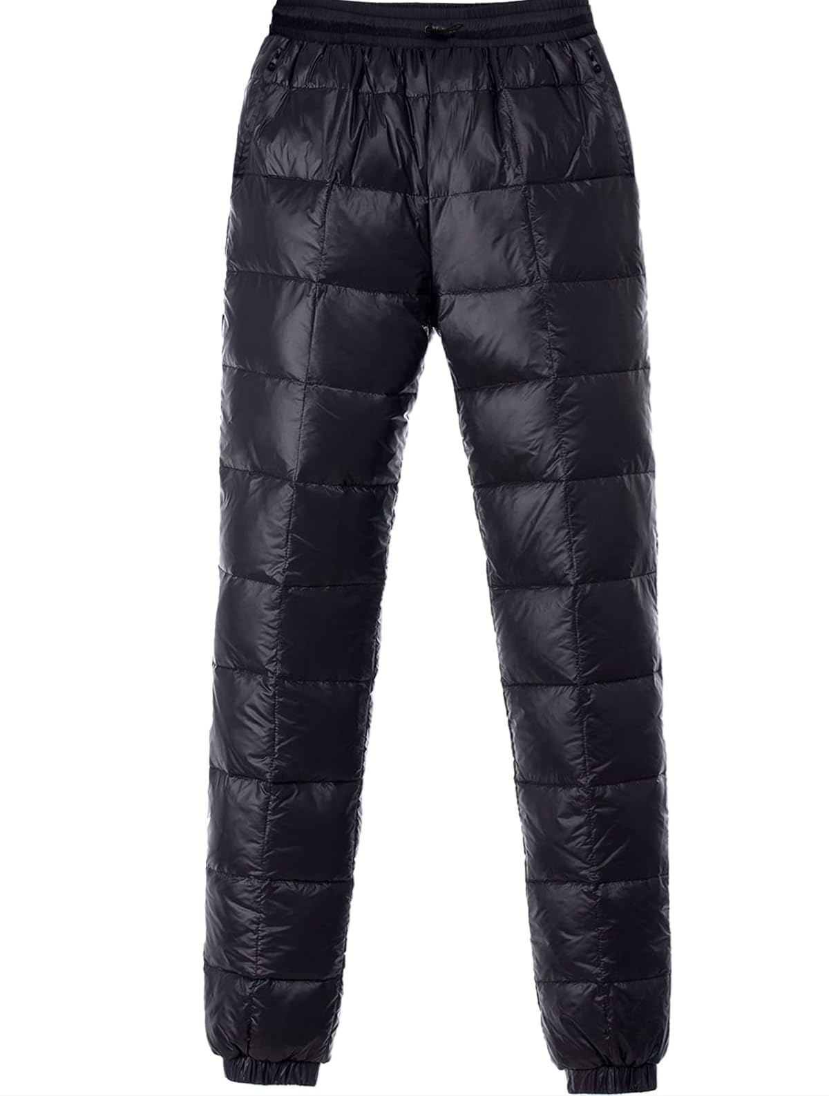 HOTIAN Pantalon en duvet pour femme - Ultra léger - Chaud - Pantalon de jogging - Coupe-vent - Imperméable - Chaud