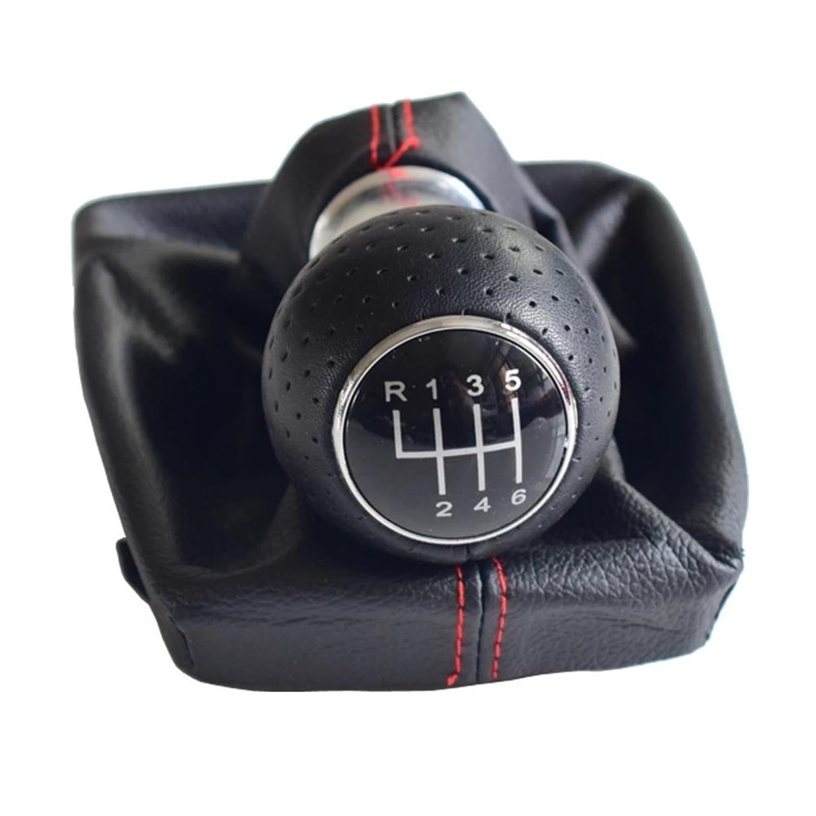 FSOZDBBPL Automotive Parts 5/6 Speed Car Shift Gear Knob Lever Gaitor Boot Cover for for A4 for 8E for B6 for B7 2000-2008 Auto Styling Accessories(Speed 6)