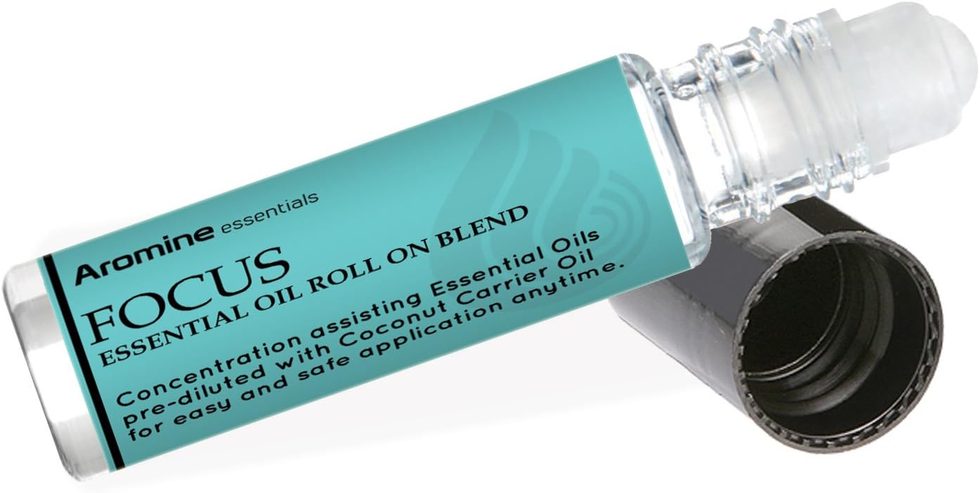 Focus Essential Oil Roll On, Pre-Diluted 10ml (1/3 fl oz)