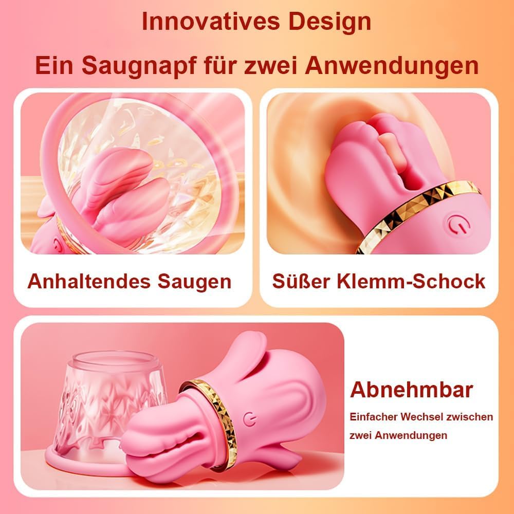 Elektrische Brustwarzen Stimulation Sex Toys für Frauen Brustmassagegeräte Nippel mit 10 Vibrationsmodi Brustwarzen Vibrator SM Klitoris Stimulator Nipple Clamps Sex Spielzeug für Frauen Paare