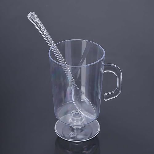 Miniatura 7 de Efavormart - Juego de 24 tazas de plástico transparente de 2 onzas para café, té, café expreso con cucharas, tazas desechables de parfait de postre