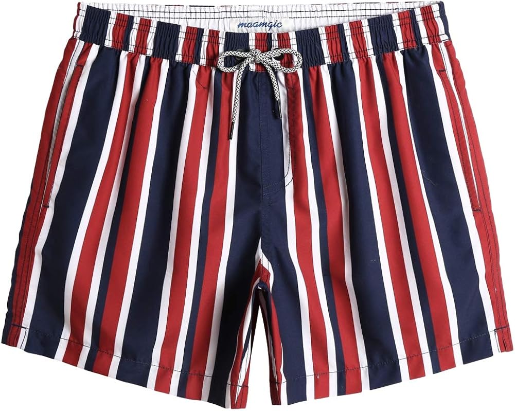 MaaMgic - Traje de baño para hombre de 5 pulgadas con forro de malla trajes de baño de secado rápido para hombre pantalones cortos para nadar