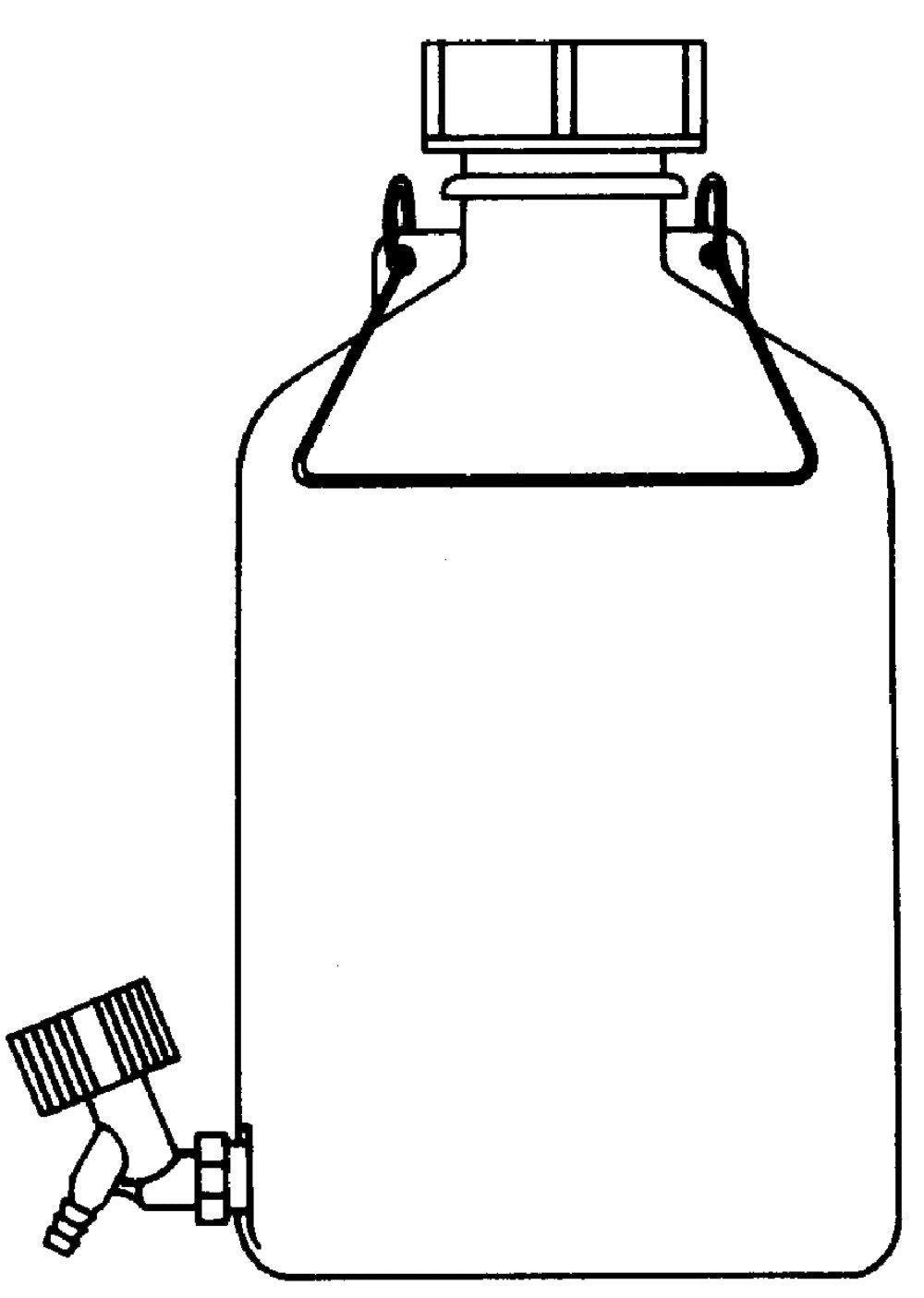 neoLab ecoLab HDPE Ablass Ballon, Transparent, 165mm Durchmesser, 5L Kapazität