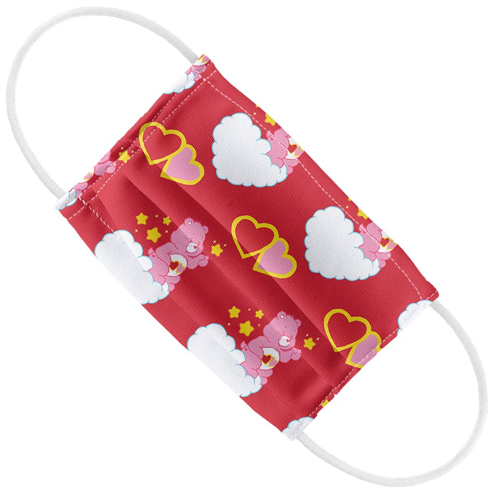 Popfunk Care Bears Kids Love-A-Lot Bear 1-Ply Reusable Face Mask Covering