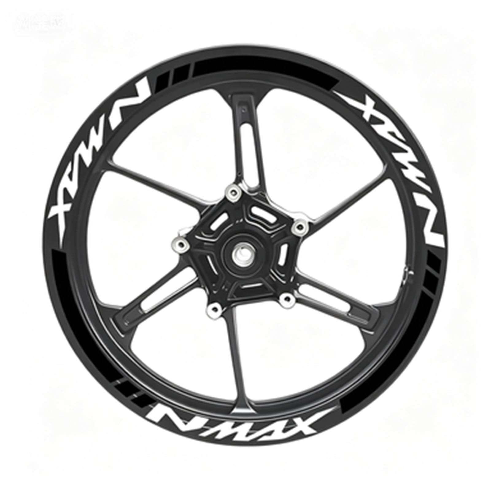 Motorcycle Wheel Sticker Racing Rim Stripe Decal Decoration for Yamaha NMAX N Max N-max 155 125 Motorbike(Color5)