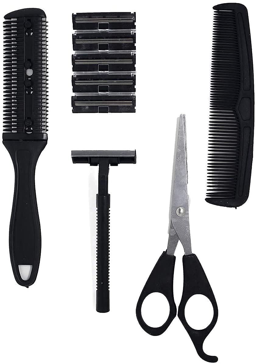 Buy INAAYA Hair Comb Scissor Comb And Razor For Men Grooming Kit Set Of