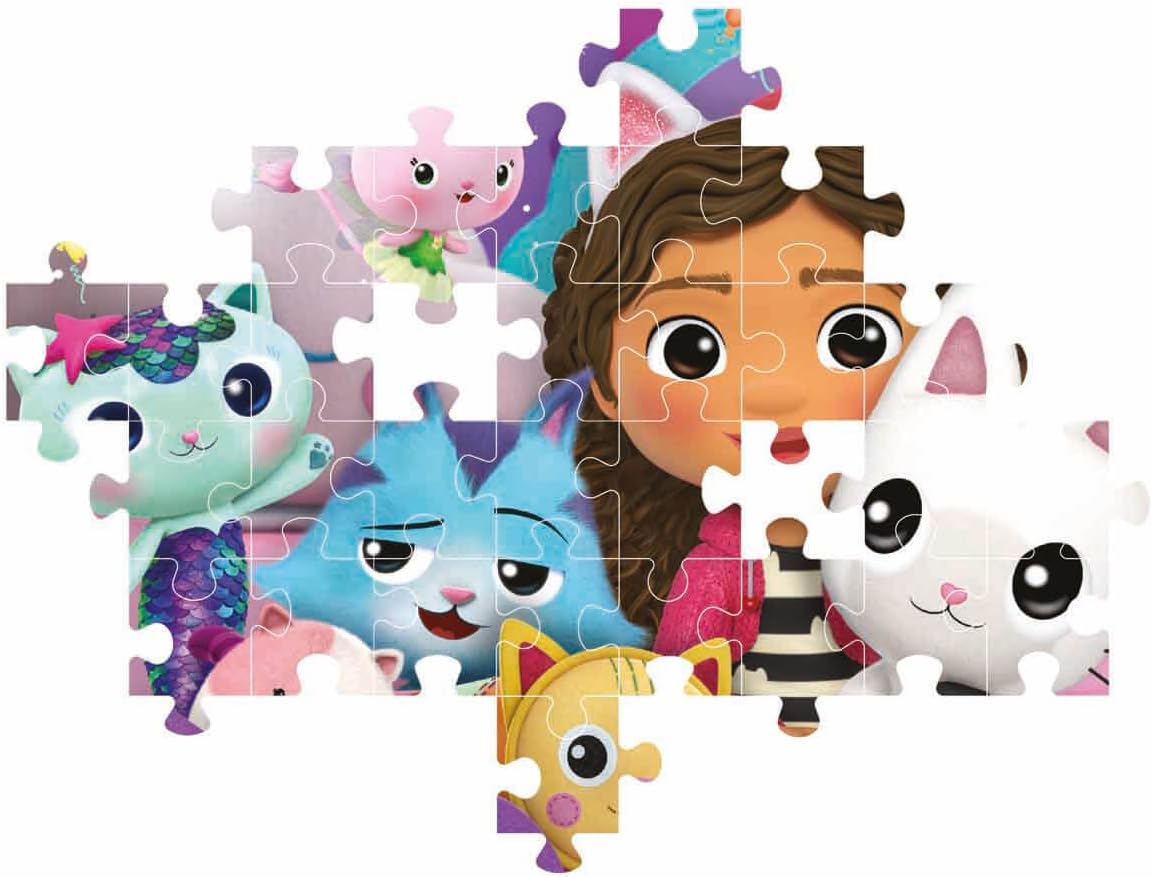 Clementoni - Gabby's Dollhouse Supercolor Dollhouse-60 Pieces Children 4 Years, Cartoon Jigsaw Puzzles, Made in Italy, Multicoloured, 26202