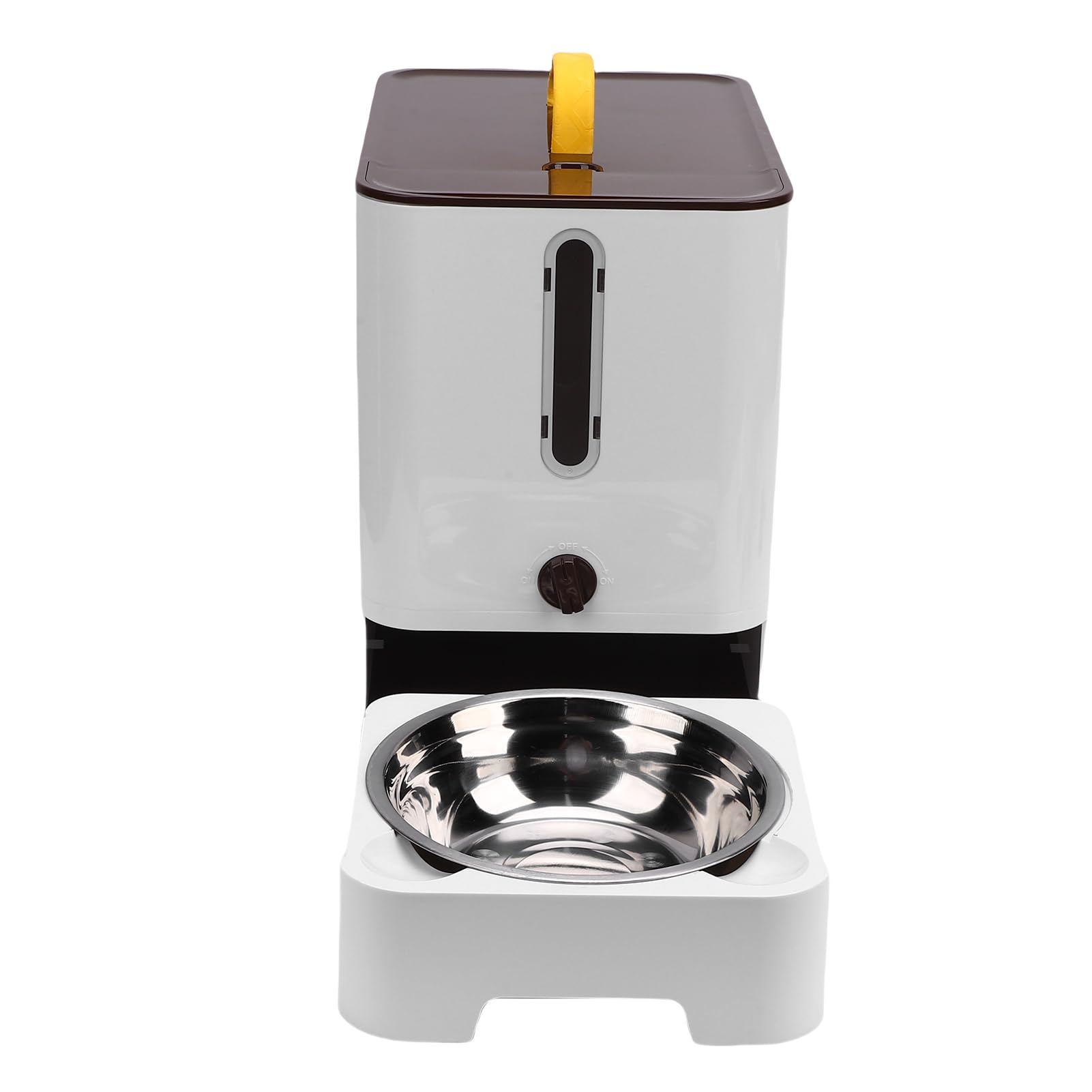 Distributore Automatico di Cibo per Cani Gatti Organizzatore di Snack di Grande capacità Alimentatore Automatico Temporizzato per Animali Domestici per Viaggi all'Aperto in (Marrone Scuro)