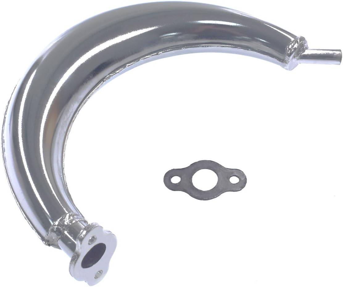 Sthus40mm Half Moon Silencer Muffler Exhaust Black For 49cc 60cc 66cc 80cc 2-Stroke Engine Motor Motorized Bicycle Bike