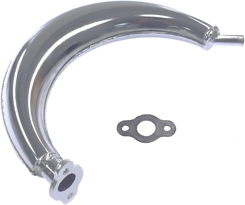 Sthus40mm Half Moon Silencer Muffler Exhaust Black For 49cc 60cc 66cc 80cc 2-Stroke Engine Motor Motorized Bicycle Bike
