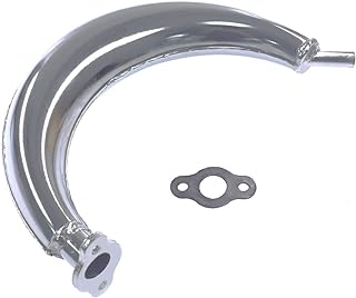Sthus40mm Half Moon Silencer Muffler Exhaust Black For 49cc 60cc 66cc 80cc 2-Stroke Engine Motor Motorized Bicycle Bike