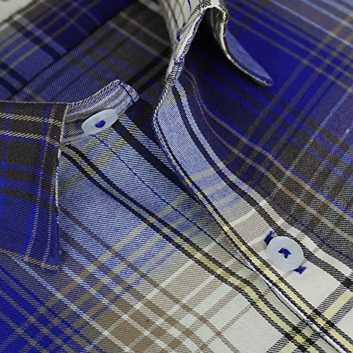 Image of GHPC by Arihant Men's 100% Cotton Plaid Checks Half Sleeves Regular Fit Formal Shirt