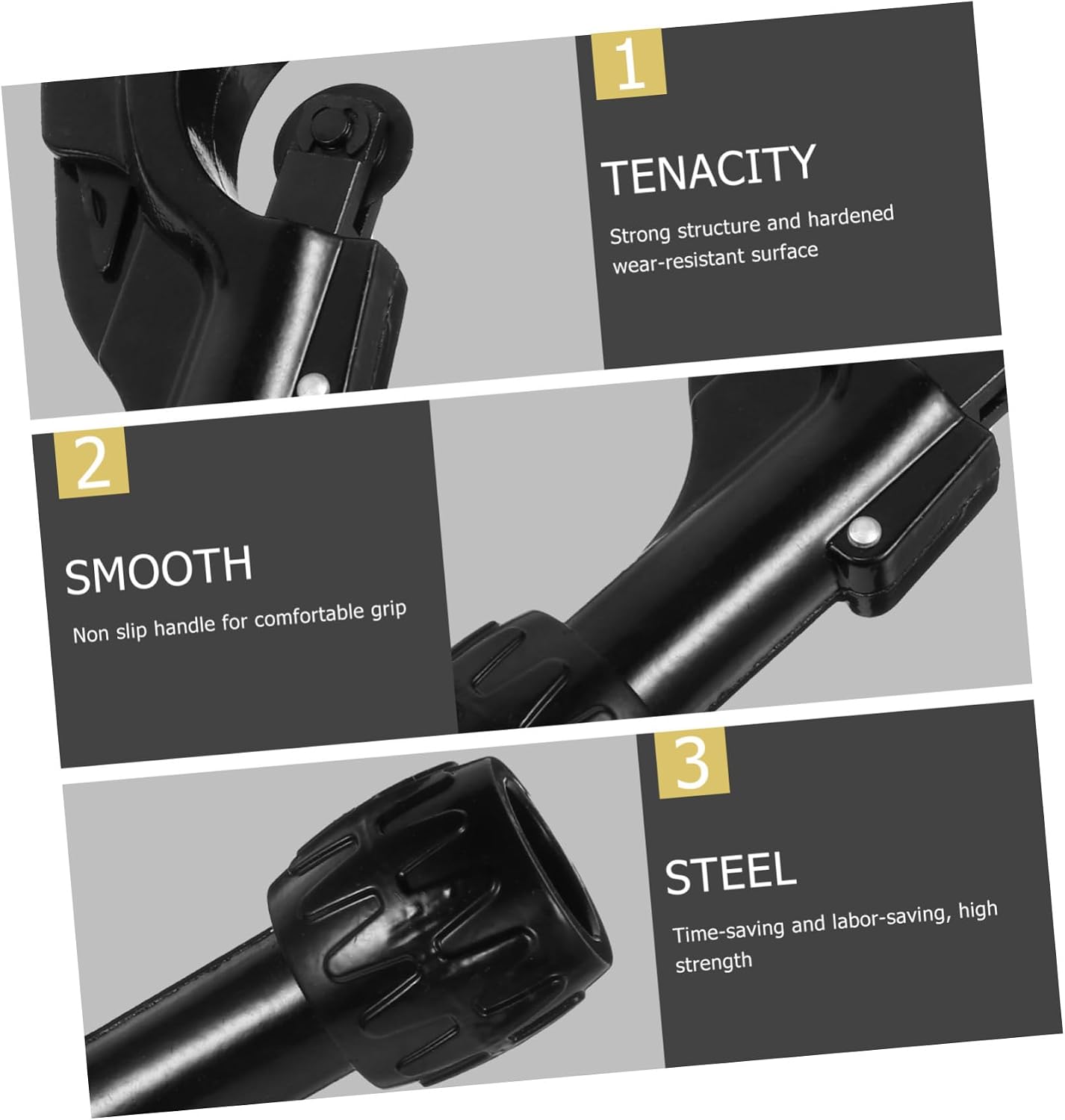 HOMSFOU Heavy Duty Metal Tube Cutter Steel Pipe Cutter for Brass Aluminum Thin Steel Ergonomic Handle