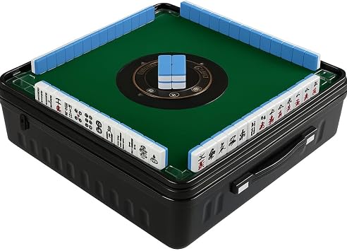 Automatic Mahjong Table, Portable Electric Mahjong Table Outdoor & Indoor, Mah Jong Table Compatible with Chinese Mahjong