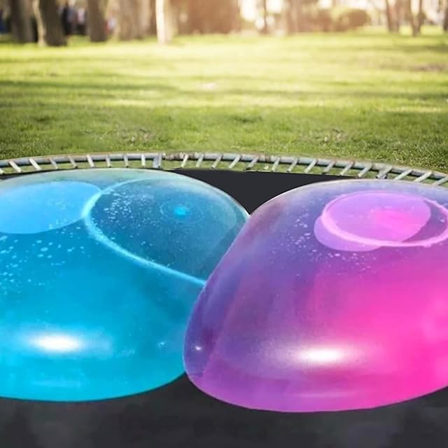 6 Pack Outdoor Fun Inflatable Bubble Ball Bubble Ball for Water Large Transparent Balloon Inflatable Ball Soft Rubber Ball for Outdoor Indoor Play