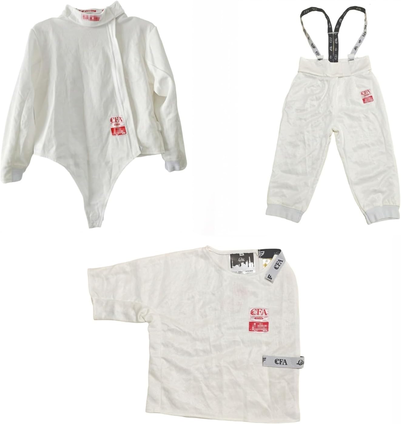 900N Fencing 3-piece Set, Ice Silk Fencing Uniform Suit, Fencing Gear Daily Training, Foil/Epee/Sabre