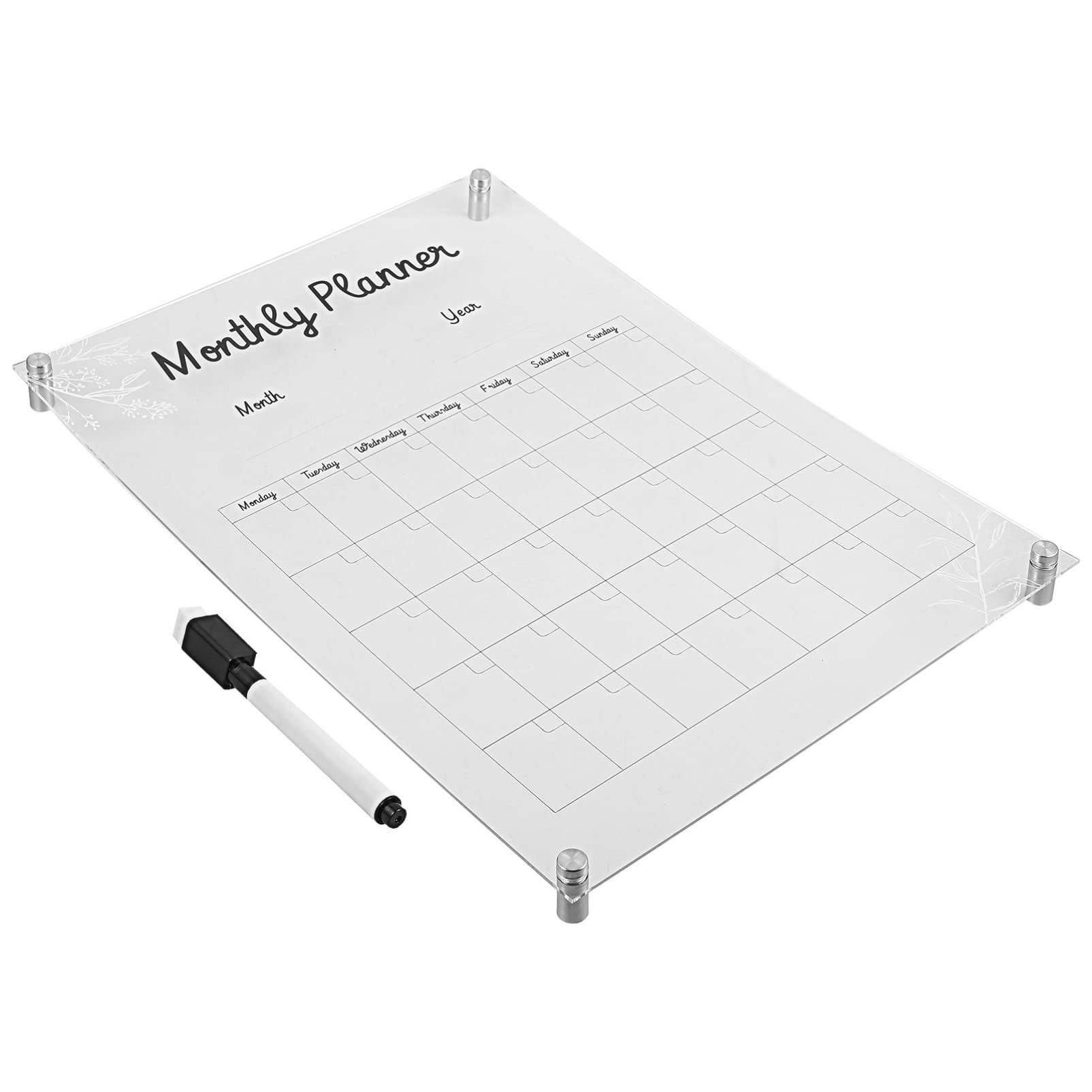 Tableau mémo en acrylique effaçable pour organiser les jours sans dommage