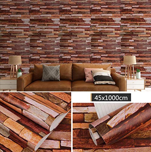 Brick Wallpaper Self-Adhesive Contact Paper Home Decoration Peel and Stick Backsplash Wall Panel Door Stickers Christmas Decor