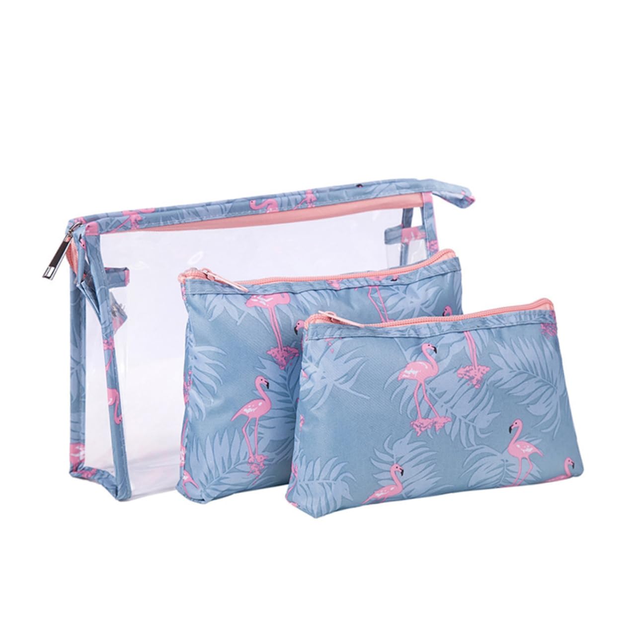 LIFKOME 6pezzi Borsa Da Viaggio Per Cosmetici Da Pochette Con Stampa Fenicottero Per Make-up e Della Ampio Spazio Di Archiviazione Per Necessità Personali