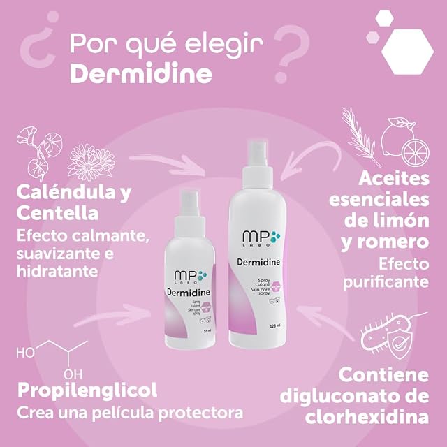 Foto 5 de 8 de MP Labo Dermidine - Spray para la Higiene Cutánea para Perro y Gato a Base de Caléndula y Centella Asiatica…