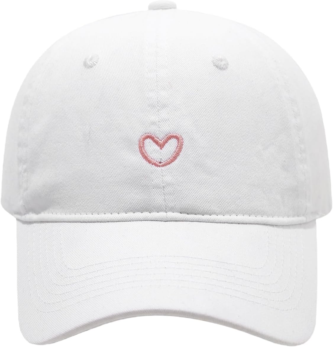Embroidered Baseball Cap for Man Unisex Vintage Twill Adjustable Dad Hat Cute Love Hear Cotton Ladies Hat image 3